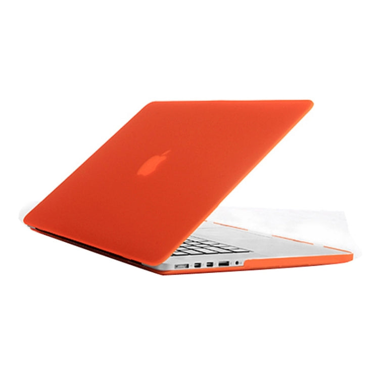 Frosted Hard Protective Case for Macbook Pro Retina 15.4 inch A1398(Orange) - MacBook Pro Cases by buy2fix | Online Shopping UK | buy2fix