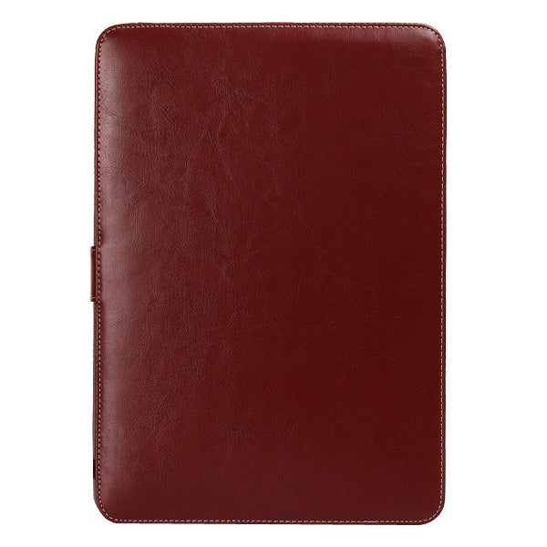 Notebook Leather Case with Snap Fastener for 13.3 inch MacBook Pro Retina(Brown) - MacBook Pro Cases by buy2fix | Online Shopping UK | buy2fix