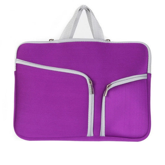 Double Pocket Zip Handbag Laptop Bag for Macbook Air 11.6 inch(Purple) by buy2fix