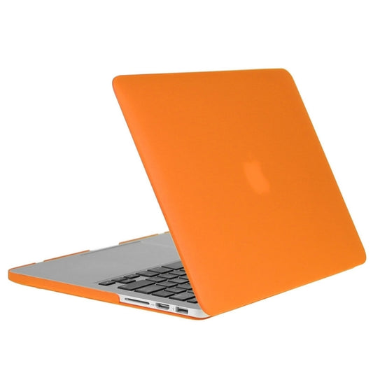 ENKAY for Macbook Pro Retina 15.4 inch (US Version) / A1398 Hat-Prince 3 in 1 Frosted Hard Shell Plastic Protective Case with Keyboard Guard & Port Dust Plug(Orange) by ENKAY