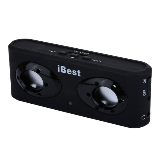 iBest Portable Stereo Rechargeable Speaker(Black) - Desktop Speaker by buy2fix | Online Shopping UK | buy2fix