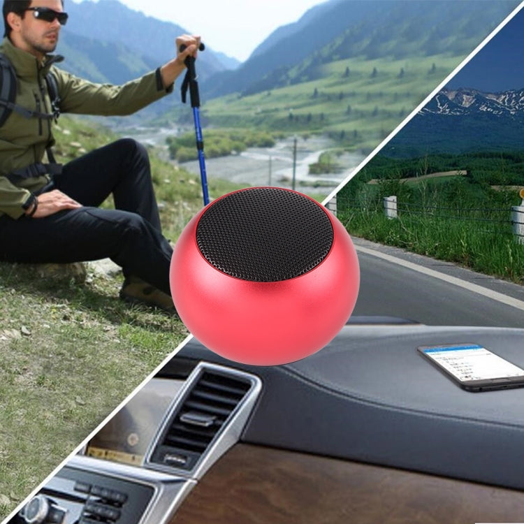 Mini Metal Wireless Bluetooth Speaker, Hands-free, LED Indicator(Red) - Desktop Speaker by buy2fix | Online Shopping UK | buy2fix