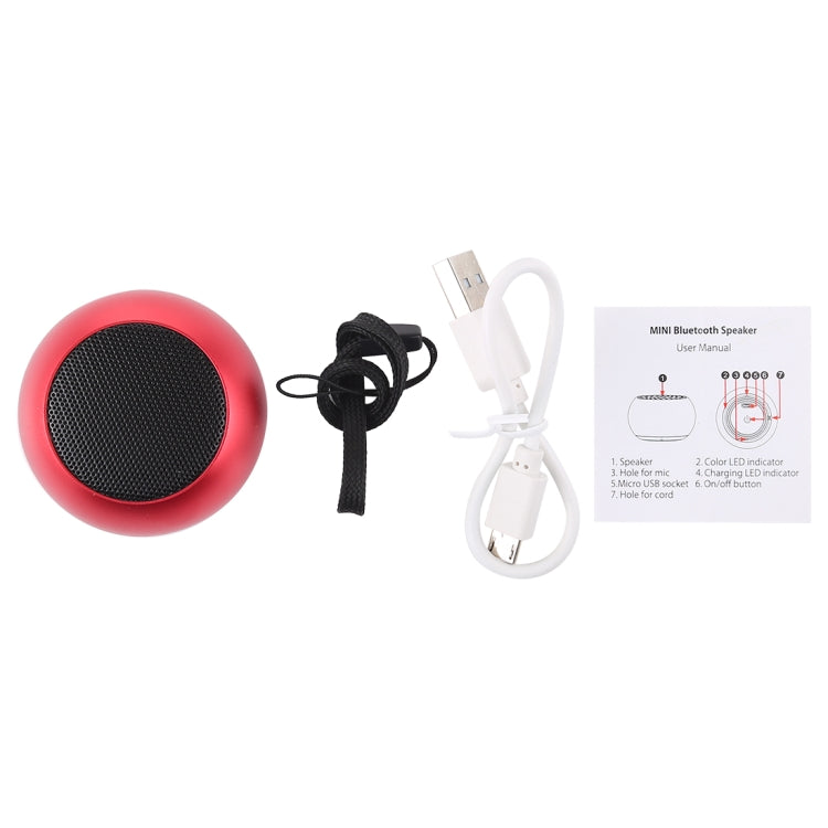 Mini Metal Wireless Bluetooth Speaker, Hands-free, LED Indicator(Red) - Desktop Speaker by buy2fix | Online Shopping UK | buy2fix