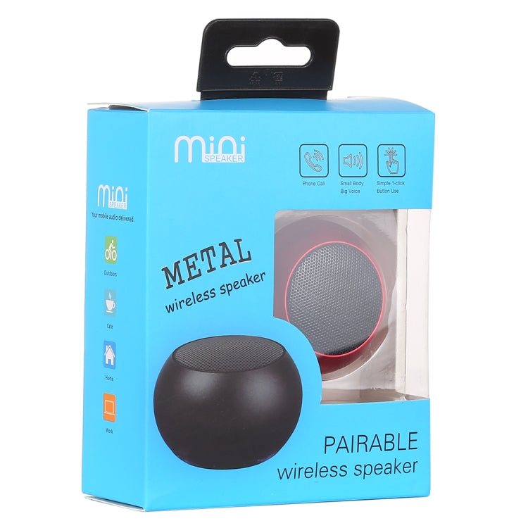 Mini Metal Wireless Bluetooth Speaker, Hands-free, LED Indicator(Red) - Desktop Speaker by buy2fix | Online Shopping UK | buy2fix