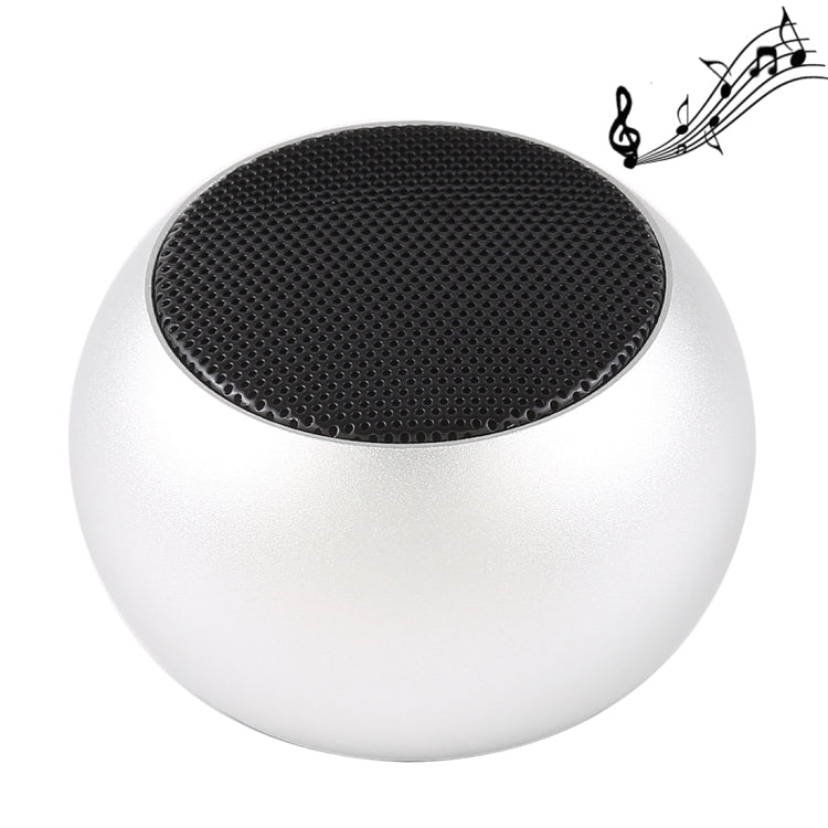 Mini Metal Wireless Bluetooth Speaker, Hands-free, LED Indicator(Silver) - Desktop Speaker by buy2fix | Online Shopping UK | buy2fix