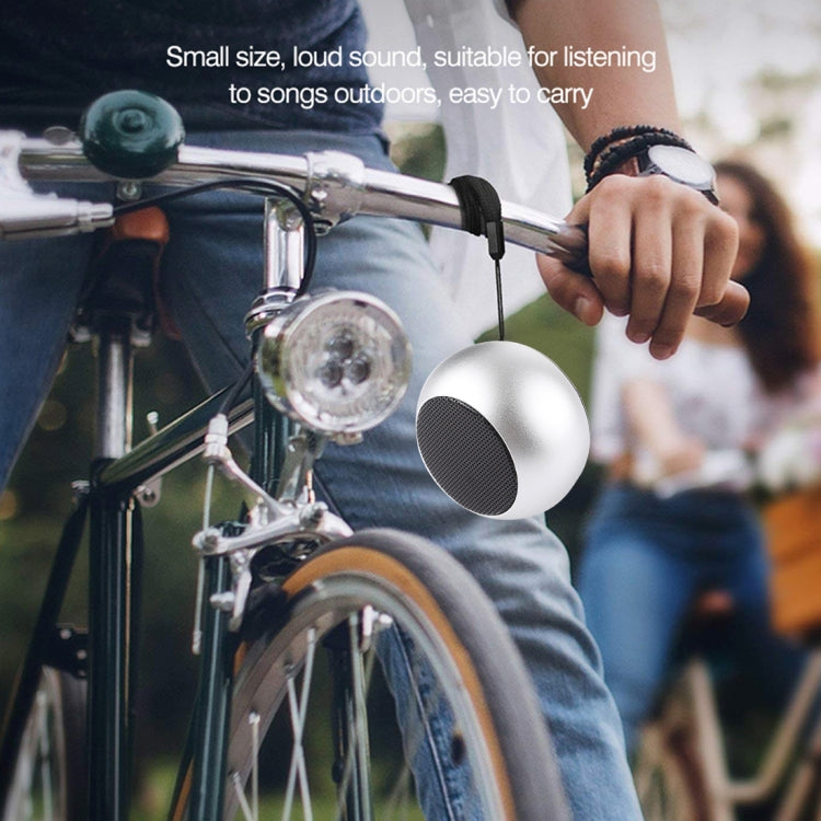 Mini Metal Wireless Bluetooth Speaker, Hands-free, LED Indicator(Silver) - Desktop Speaker by buy2fix | Online Shopping UK | buy2fix