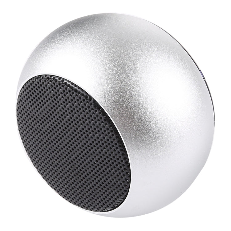 Mini Metal Wireless Bluetooth Speaker, Hands-free, LED Indicator(Silver) - Desktop Speaker by buy2fix | Online Shopping UK | buy2fix