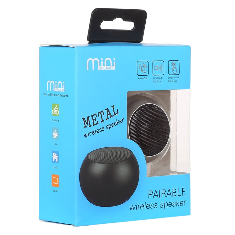 Mini Metal Wireless Bluetooth Speaker, Hands-free, LED Indicator(Silver) - Desktop Speaker by buy2fix | Online Shopping UK | buy2fix