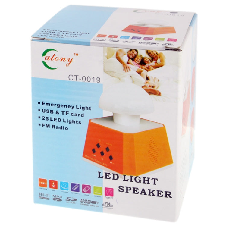 CT-0019 Multi LED Lights Speaker with FM Radio, Support TF Card(Black) - Desktop Speaker by buy2fix | Online Shopping UK | buy2fix