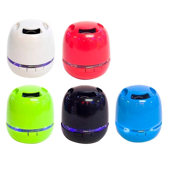 T6 Egg Style Mini Portable LED Light Bluetooth Stereo Speaker, Support TF Card / Handfree Function, For iPhone, Galaxy, Sony, Lenovo, HTC, Huawei, Google, LG, Xiaomi, other Smartphones and all Bluetooth Devices(Red) - Desktop Speaker by buy2fix | Online Shopping UK | buy2fix