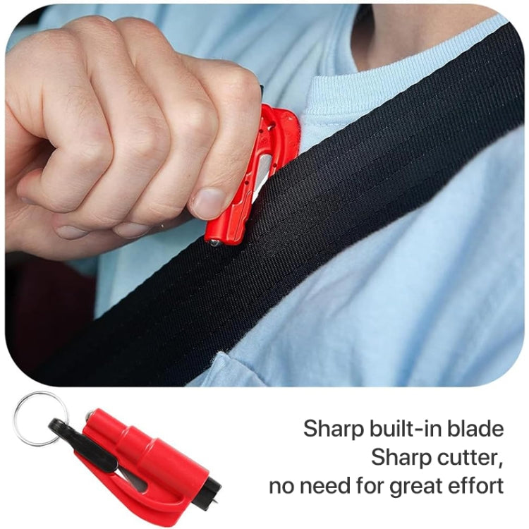 2 in 1 Car Emergency Hammer / Key Chain / Knife Broken Glass Portable Tool(Red) - Emergency Hammer by buy2fix | Online Shopping UK | buy2fix