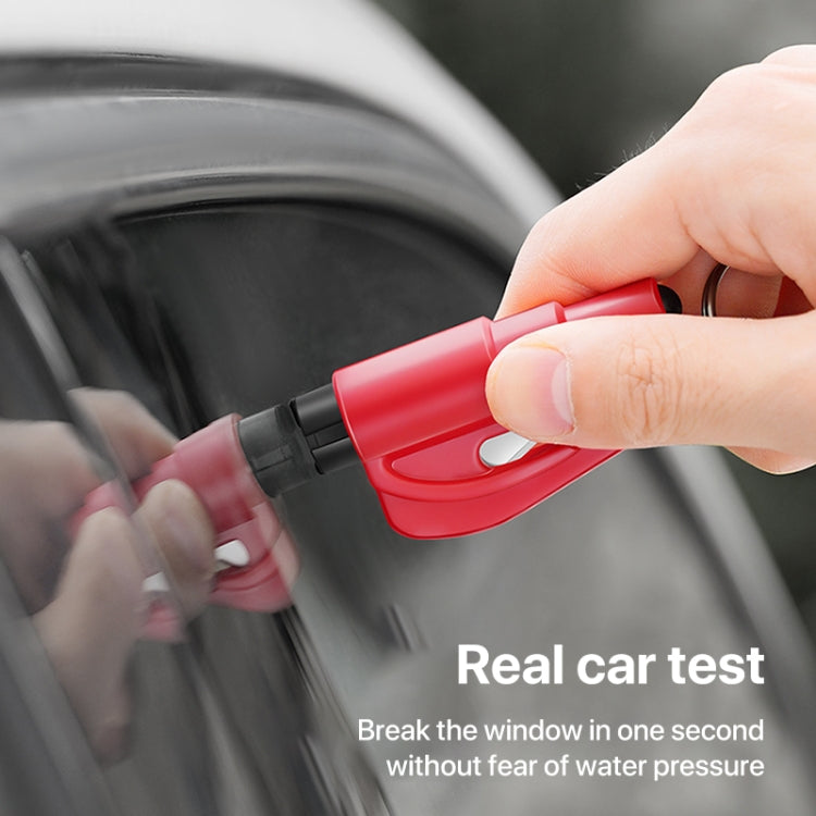 2 in 1 Car Emergency Hammer / Key Chain / Knife Broken Glass Portable Tool(Red) - Emergency Hammer by buy2fix | Online Shopping UK | buy2fix