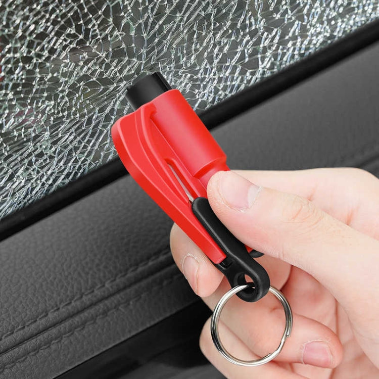 2 in 1 Car Emergency Hammer / Key Chain / Knife Broken Glass Portable Tool(Red) - Emergency Hammer by buy2fix | Online Shopping UK | buy2fix