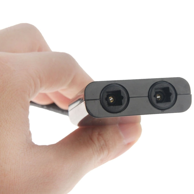 EMK Digital Toslink Optical Fiber Audio Splitter 1 to 2 Cable Adapter for DVD Player(Black) by EMK