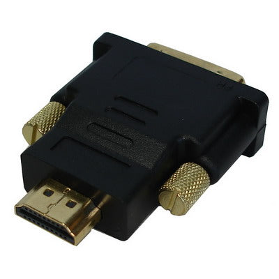 HDMI 19Pin Male to DVI 24+1 Pin Male adapter (Gold Plated)(Black) by buy2fix