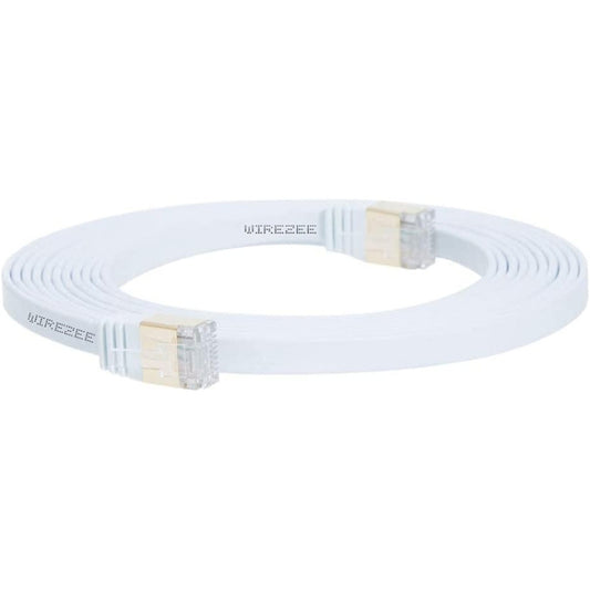 Gold Plated Head CAT7 High Speed 10Gbps Ultra-thin Flat Ethernet RJ45 Network LAN Cable (30m) by buy2fix