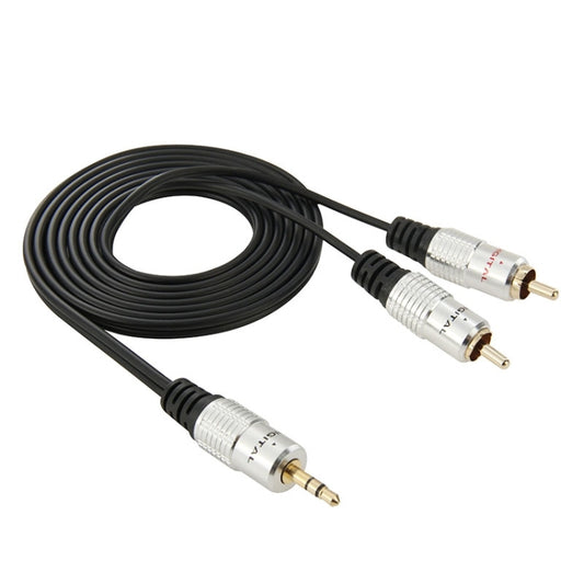 3.5mm Jack Stereo to 2 RCA Male Audio Cable, Length: 1.5m by buy2fix