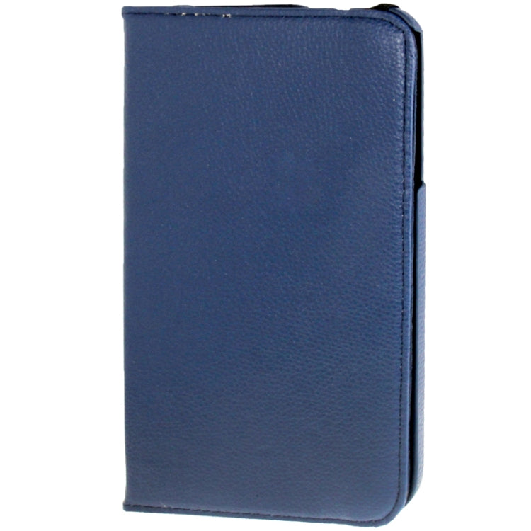 360 Degree Rotation Litchi Texture Leather Case with Holder for Galaxy Tab 3 (8.0) / T3110 / T3100 / T315(Dark Blue) - Other Galaxy Tab PC by buy2fix | Online Shopping UK | buy2fix