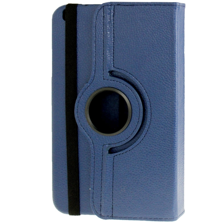 360 Degree Rotation Litchi Texture Leather Case with Holder for Galaxy Tab 3 (8.0) / T3110 / T3100 / T315(Dark Blue) - Other Galaxy Tab PC by buy2fix | Online Shopping UK | buy2fix
