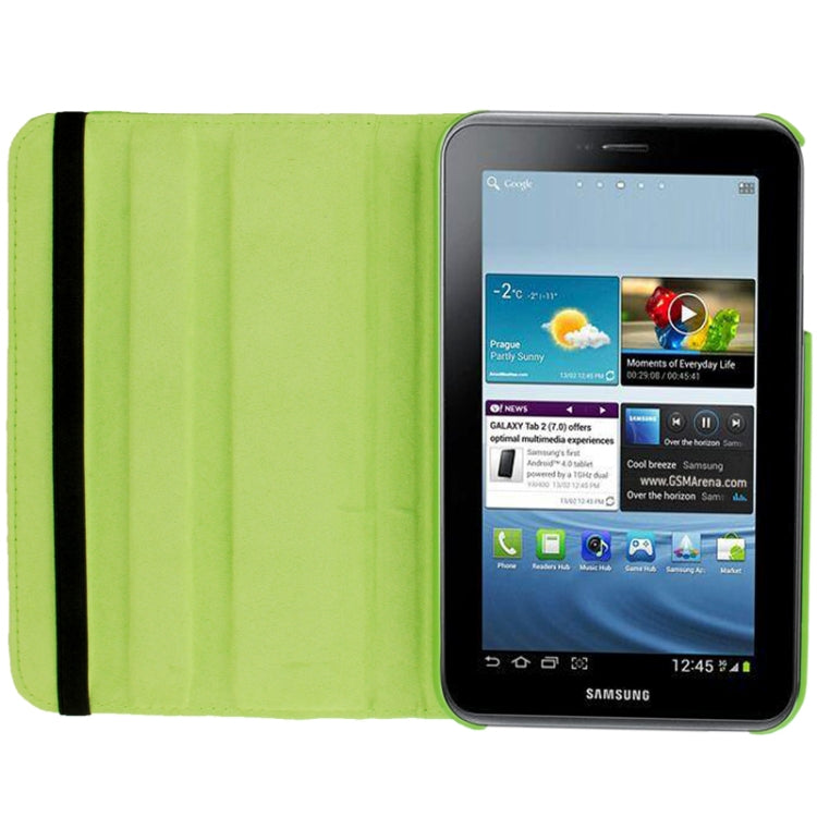 360 Degree Rotation Litchi Texture Leather Case with Holder for Galaxy Tab 3 (8.0) / T3110 / T3100 / T315(Green) - Other Galaxy Tab PC by buy2fix | Online Shopping UK | buy2fix