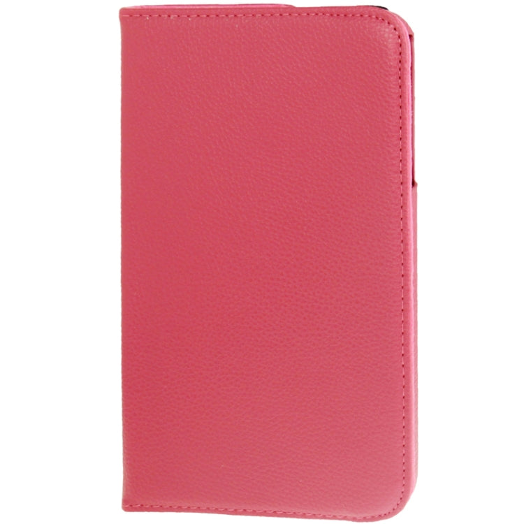 360 Degree Rotation Litchi Texture Leather Case with Holder for Galaxy Tab 3 (8.0) / T3110 / T3100 / T315(Magenta) - Other Galaxy Tab PC by buy2fix | Online Shopping UK | buy2fix