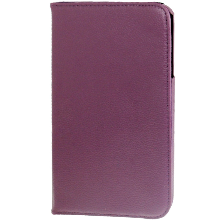 360 Degree Rotation Litchi Texture Leather Case with Holder for Galaxy Tab 3 (8.0) / T3110 / T3100 / T315(Purple) - Other Galaxy Tab PC by buy2fix | Online Shopping UK | buy2fix