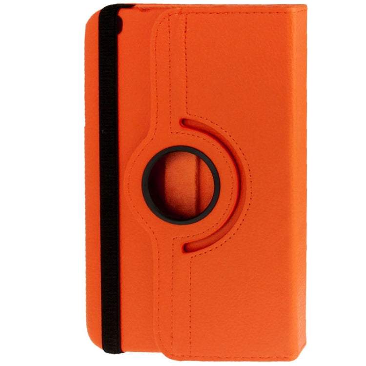 360 Degree Rotation Litchi Texture Leather Case with Holder for Galaxy Tab 3 (8.0) / T3110 / T3100 / T315(Orange) - Other Galaxy Tab PC by buy2fix | Online Shopping UK | buy2fix