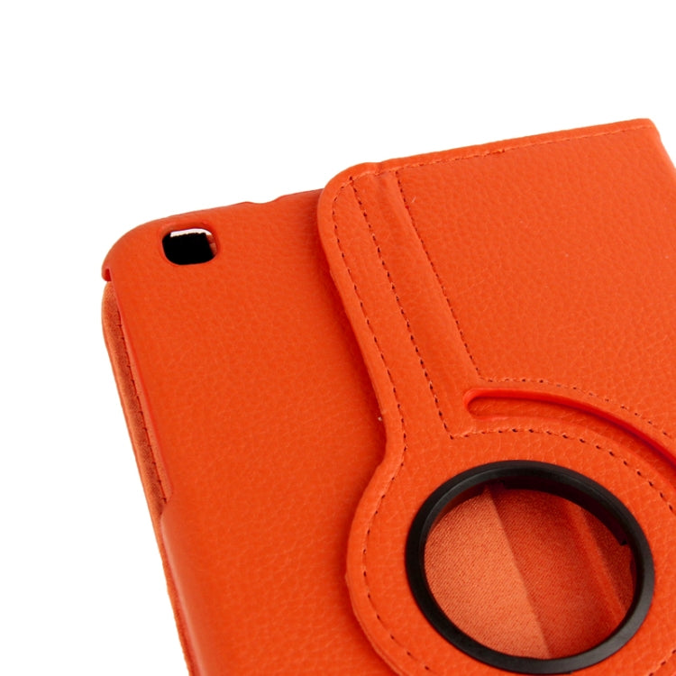 360 Degree Rotation Litchi Texture Leather Case with Holder for Galaxy Tab 3 (8.0) / T3110 / T3100 / T315(Orange) - Other Galaxy Tab PC by buy2fix | Online Shopping UK | buy2fix