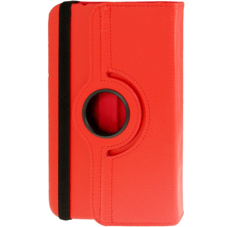 360 Degree Rotation Litchi Texture Leather Case with Holder for Galaxy Tab 3 (8.0) / T3110 / T3100 / T315(Red) - Other Galaxy Tab PC by buy2fix | Online Shopping UK | buy2fix