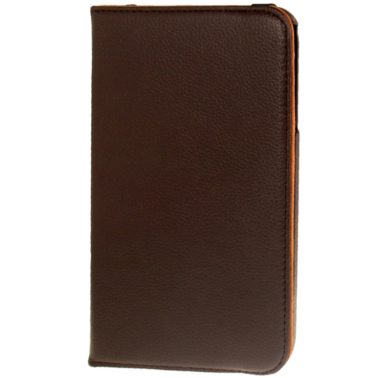 360 Degree Rotation Litchi Texture Leather Case with Holder for Galaxy Tab 3 (8.0) / T3110 / T3100 / T315(Brown) - Other Galaxy Tab PC by buy2fix | Online Shopping UK | buy2fix