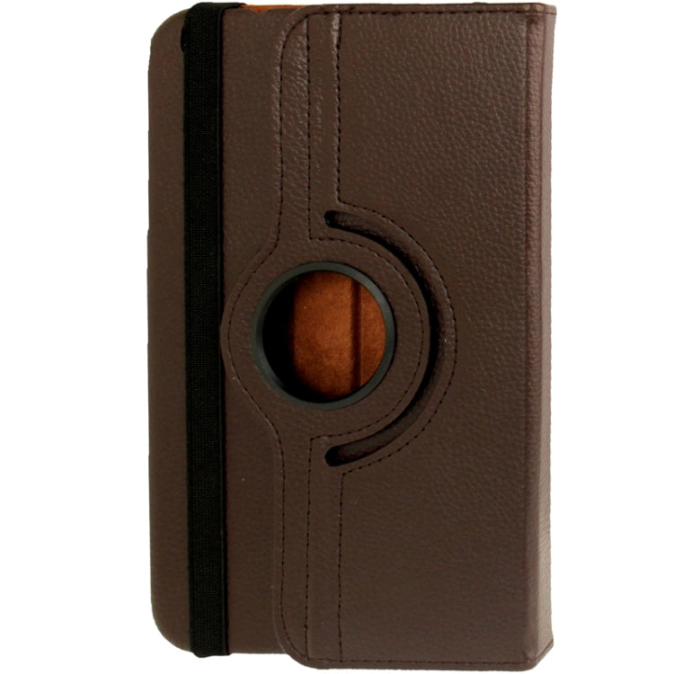 360 Degree Rotation Litchi Texture Leather Case with Holder for Galaxy Tab 3 (8.0) / T3110 / T3100 / T315(Brown) - Other Galaxy Tab PC by buy2fix | Online Shopping UK | buy2fix