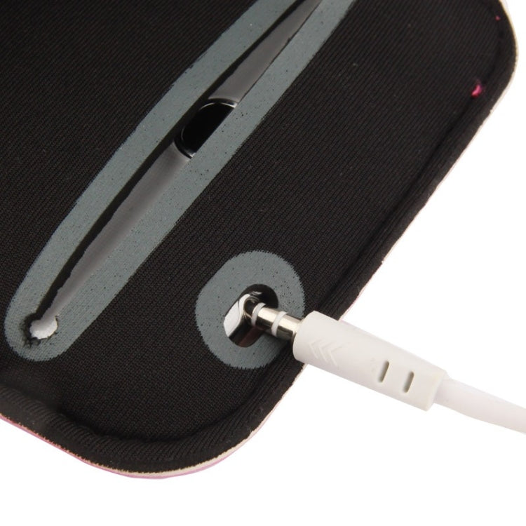 PU Sports Armband Case with Earphone Hole for Galaxy Mega 6.3 / i9200, Below 6.3 inch Phones(Magenta) - Other by buy2fix | Online Shopping UK | buy2fix