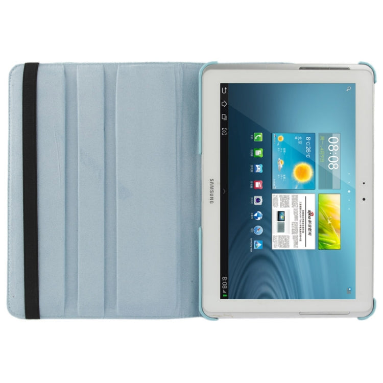 360 Degree Rotatable Litchi Texture Leather Case with Holder for Galaxy Tab 2 (10.1) / P5100(Blue) - Other Galaxy Tab PC by buy2fix | Online Shopping UK | buy2fix