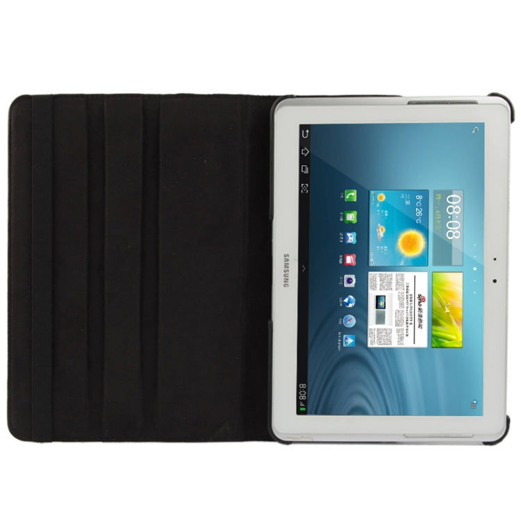 360 Degree Rotatable Litchi Texture Leather Case with Holder for Galaxy Tab 2 (10.1) / P5100(Black) - Other Galaxy Tab PC by buy2fix | Online Shopping UK | buy2fix
