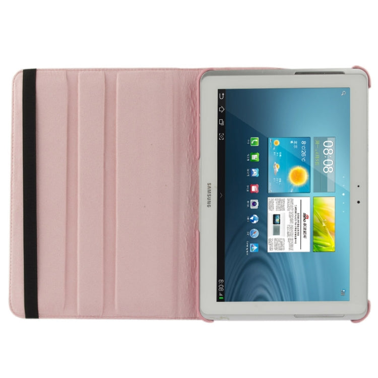 360 Degree Rotatable Litchi Texture Leather Case with Holder for Galaxy Tab 2 (10.1) / P5100(Pink) - Other Galaxy Tab PC by buy2fix | Online Shopping UK | buy2fix