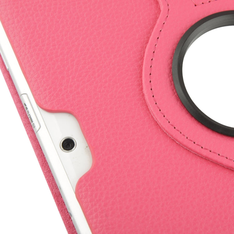 360 Degree Rotatable Litchi Texture Leather Case with Holder for Galaxy Tab 2 (10.1) / P5100(Magenta) - Other Galaxy Tab PC by buy2fix | Online Shopping UK | buy2fix