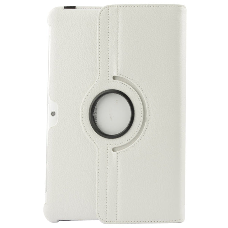 360 Degree Rotatable Litchi Texture Leather Case with Holder for Galaxy Tab 2 (10.1) / P5100(White) - Other Galaxy Tab PC by buy2fix | Online Shopping UK | buy2fix