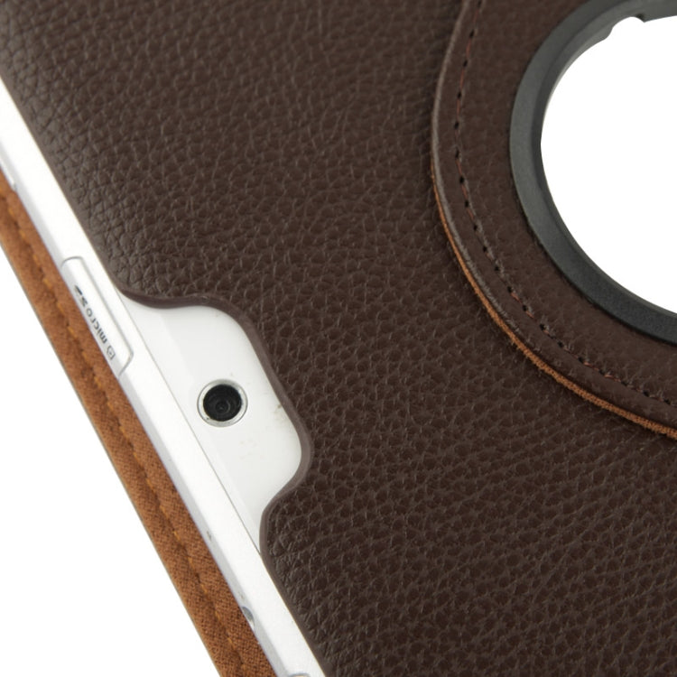 360 Degree Rotatable Litchi Texture Leather Case with Holder for Galaxy Tab 2 (10.1) / P5100(Brown) - Other Galaxy Tab PC by buy2fix | Online Shopping UK | buy2fix
