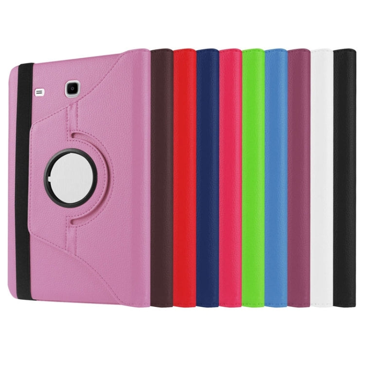 Litchi Texture Horizontal Flip Solid Color Leather Case with 360 Degrees Rotation Holder for Galaxy Tab E 9.6 / T560 / T561(Purple) by buy2fix