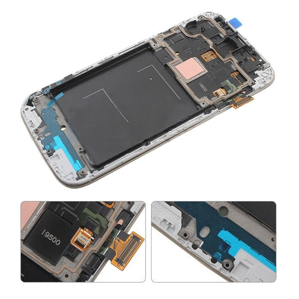 Original LCD Display + Touch Panel with Frame for Galaxy S4 / i9500(White) - LCD Screen by buy2fix | Online Shopping UK | buy2fix