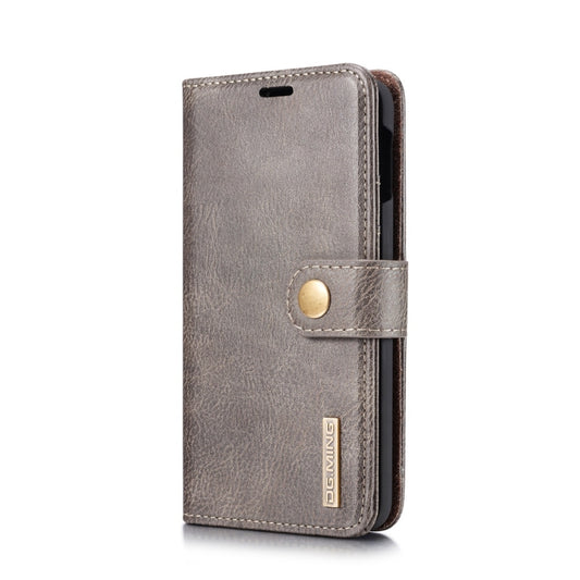 DG.MING Crazy Horse Texture Flip Detachable Magnetic Leather Case for Samsung Galaxy S10 E, with Holder & Card Slots & Wallet(Grey) - Galaxy Phone Cases by DG.MING | Online Shopping UK | buy2fix