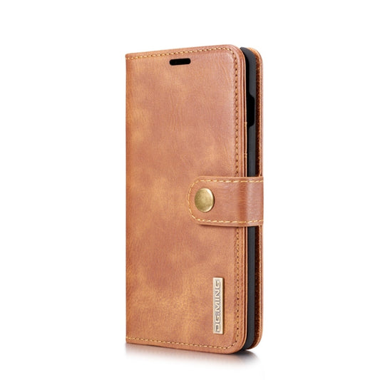 DG.MING Crazy Horse Texture Flip Detachable Magnetic Leather Case for Samsung Galaxy S10, with Holder & Card Slots & Wallet(Brown) by DG.MING