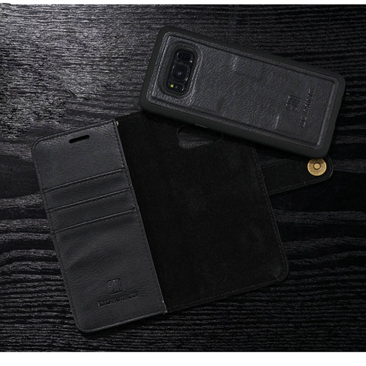 DG.MING for Galaxy S8+ / G955 Crazy Horse Texture Horizontal Flip Detachable Magnetic Protective Case with Holder & Card Slots & Wallet(Black) - Galaxy Phone Cases by DG.MING | Online Shopping UK | buy2fix