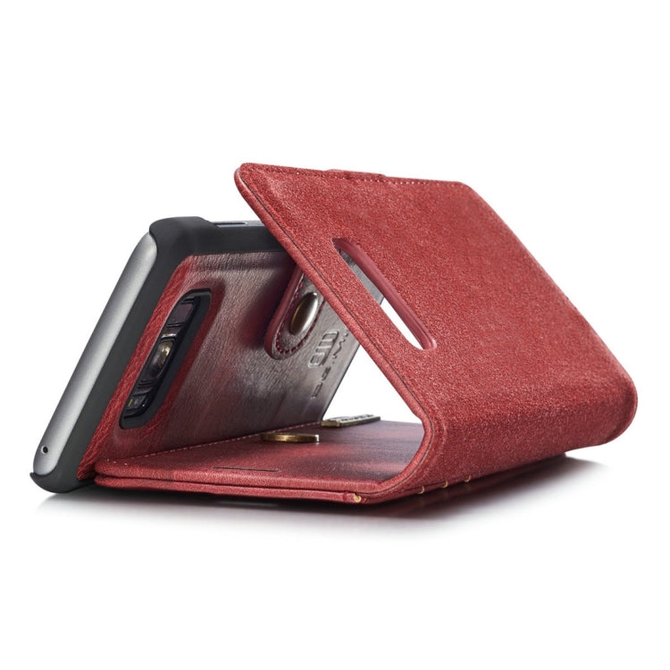DG.MING for Galaxy S8+ / G955 Crazy Horse Texture Horizontal Flip Detachable Magnetic Protective Case with Holder & Card Slots & Wallet(Red) - Galaxy Phone Cases by DG.MING | Online Shopping UK | buy2fix