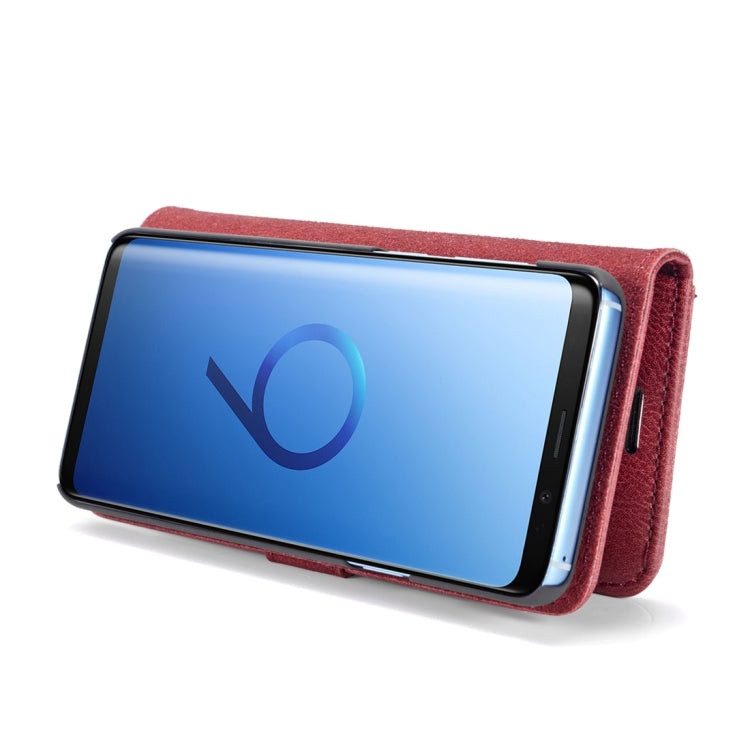 DG.MING for Galaxy S9+ Crazy Horse Texture Horizontal Flip Detachable Magnetic Protective Case with Holder & Card Slots & Wallet(Red) - Galaxy Phone Cases by DG.MING | Online Shopping UK | buy2fix
