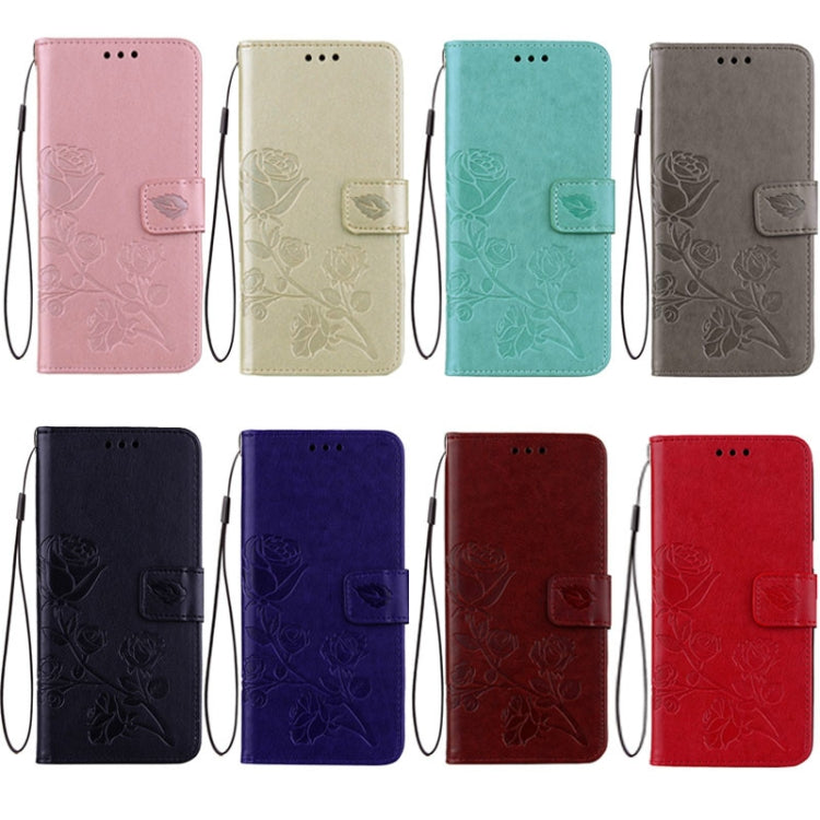 Rose Embossed Horizontal Flip Environmental PU Leather Case with Holder & Card Slots & Wallet for Galaxy S9+(Rose Gold) by buy2fix