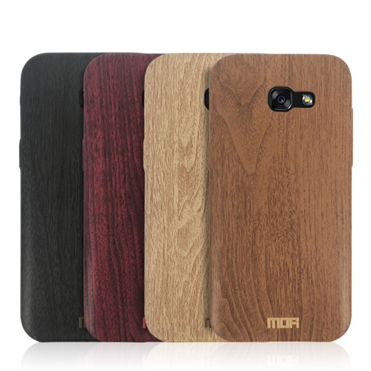 MOFI for Galaxy A3 (2017) Wood Texture TPU Protective Back Cover Case(Red) by MOFI
