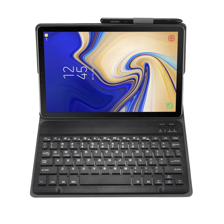 A510 Bluetooth 3.0 Ultra-thin Detachable Bluetooth Keyboard Leather Tablet Case for Samsung Galaxy Tab A 10.1 (2019) T510 / T515, with Pen Slot & Holder (Black) by buy2fix