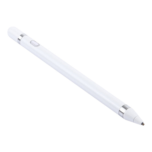 Short Universal Rechargeable Capacitive Touch Screen Stylus Pen with 2.3mm Superfine Metal Nib, For iPhone, iPad, Samsung, and Other Capacitive Touch Screen Smartphones or Tablet PC(White) by buy2fix
