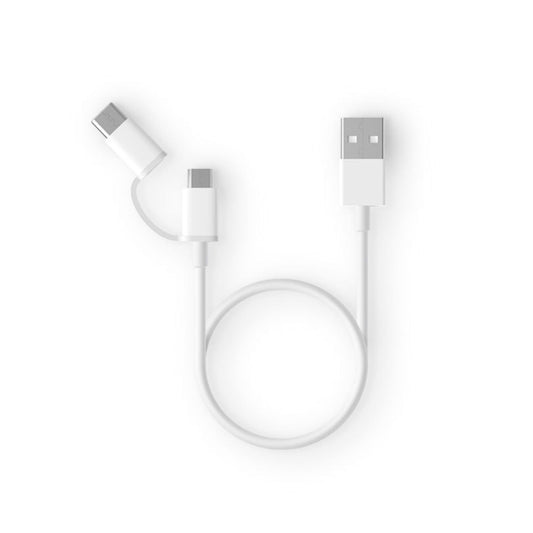 2.4A QC3.0 USB to Micro USB + USB-C / Type-C Fast Charging + Data Transmission TPE Data Cable, Cable Length: 30cm by buy2fix